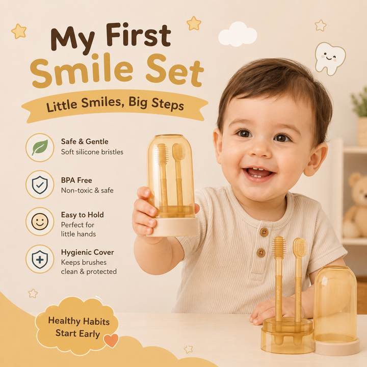 Baby's Gentle Silicone Toothbrush Set for Gums