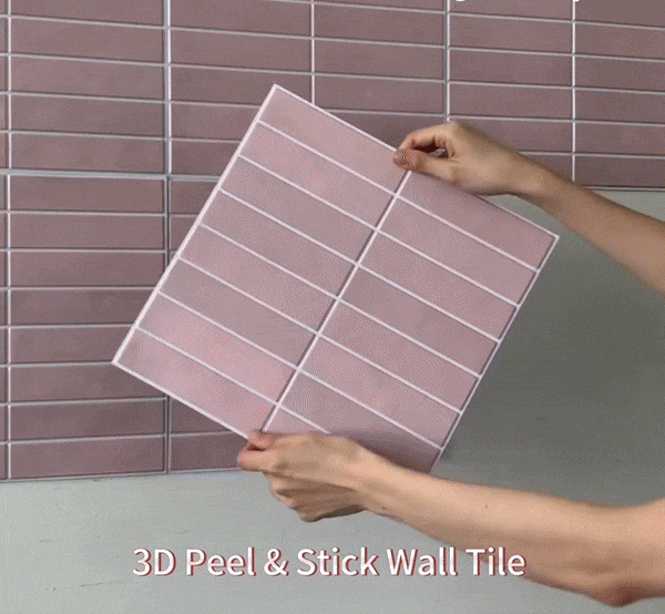 Trendy 3D self-adhesive wall panels, peel and stick for kitchen backsplash & bathroom decor. Modern, waterproof.