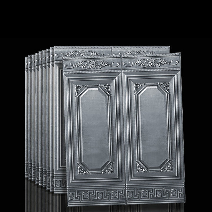 Contemporary 3D peel & stick vinyl wall panels. Self-adhesive for sleek interior design.