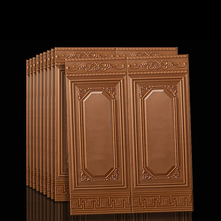 Versatile 3D vinyl wall panels. Self-adhesive peel & stick for diverse home decor styles.