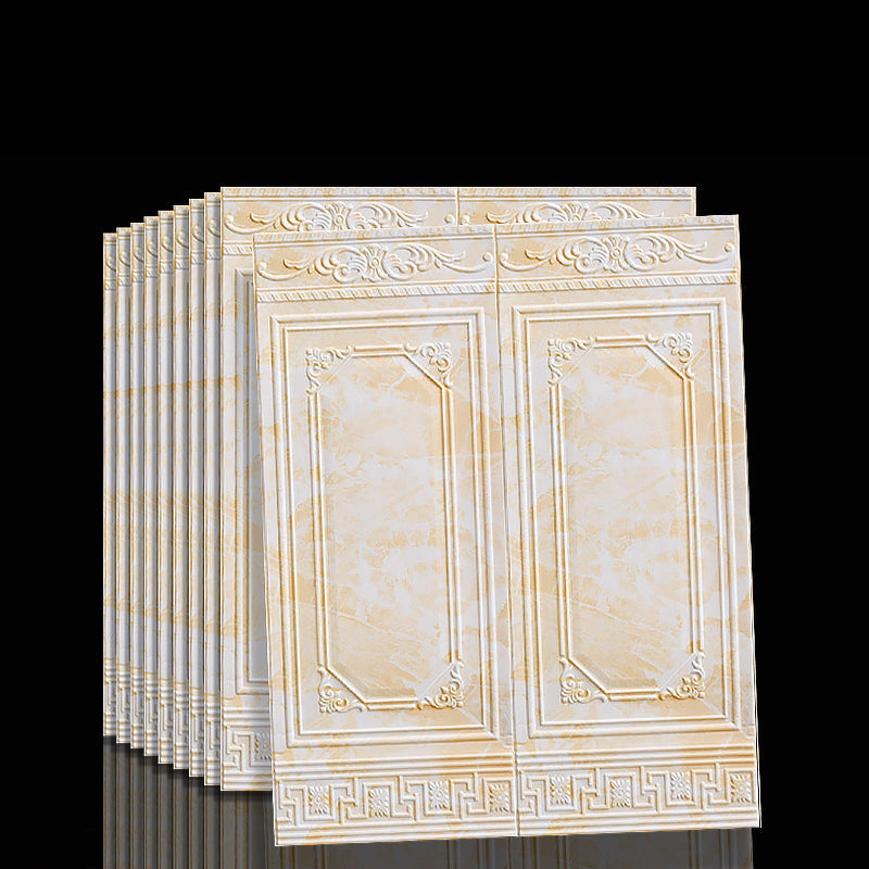 DIY-friendly 3D textured vinyl wall panels. Peel & stick for instant home improvement.