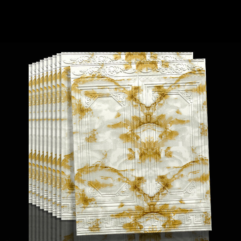 Water resistant 3D peel & stick panels. Self-adhesive for durable home decor.