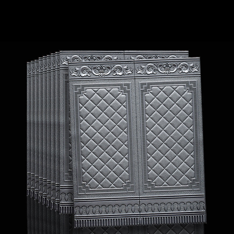 Peel & stick 3D vinyl wall panels for a textured, water-resistant home decor solution.