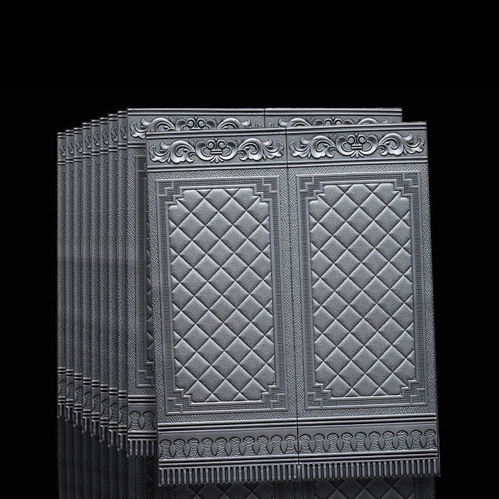 Peel & stick 3D vinyl wall panels for a textured, water-resistant home decor solution.