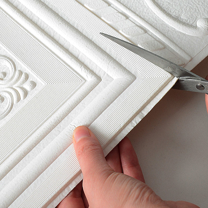 Water resistant 3D vinyl wall panels. Peel & stick design for durable, modern wall decor.