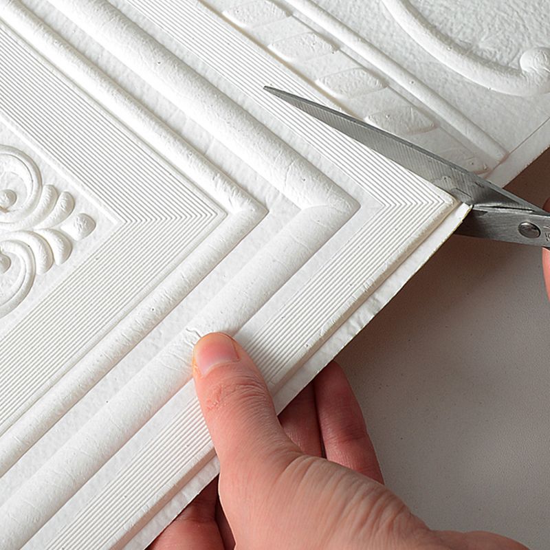 Textured 3D peel & stick vinyl panels, ideal for stylish home improvement and wall decor.