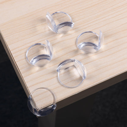 4-pack clear silicone baby safety corner protectors for furniture child proofing