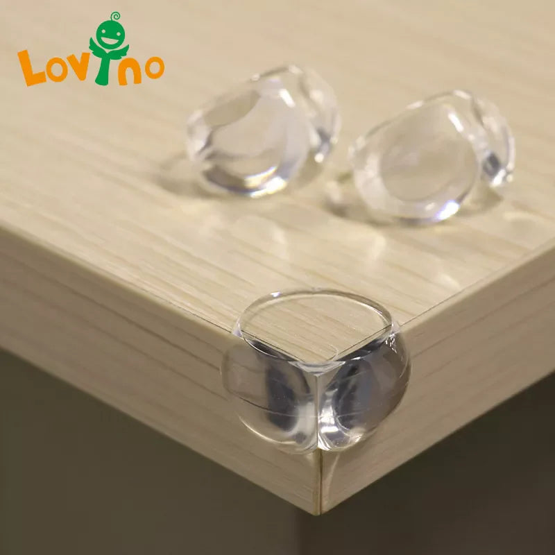 Soft, invisible silicone corner guards for baby proofing home furniture edges
