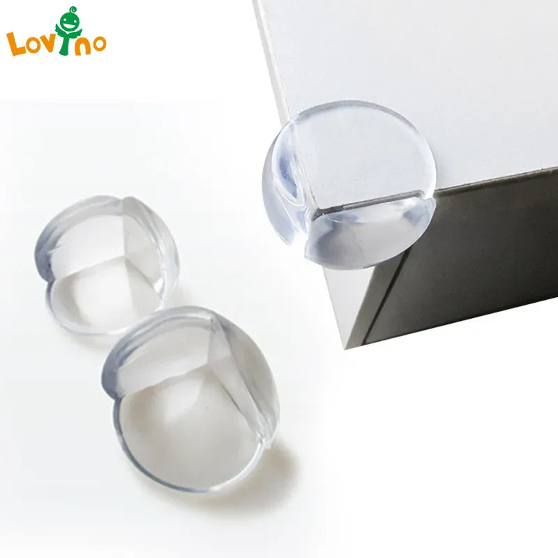 Set of four invisible baby corner protectors for home child safety