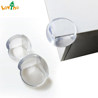 Set of four invisible baby corner protectors for home child safety