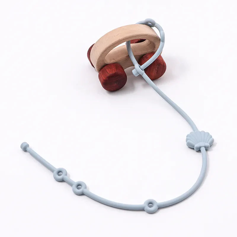 Baby accessories: 4-pack silicone safety straps keep toys & pacifiers secure, preventing drops.