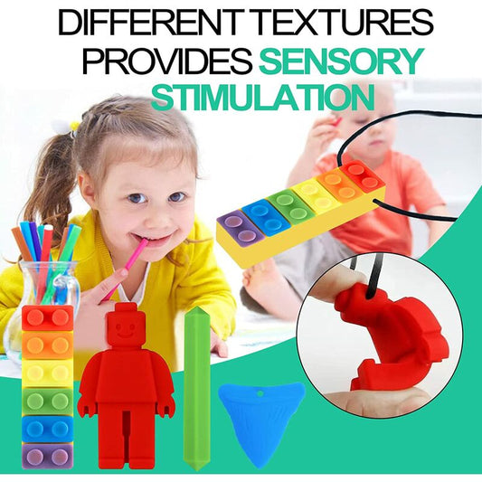 Unisex Silicone Sensory Chew Necklace for Kids