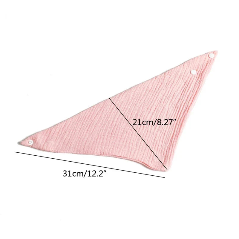 Breathable cotton baby bandana bibs, 5-pack, for comfortable wear during feeding