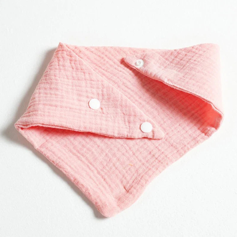Gift set of 5 soft cotton triangle scarf baby bibs, feeding essentials