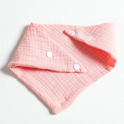 Gift set of 5 soft cotton triangle scarf baby bibs, feeding essentials