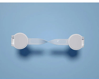 Five white child safety locks for drawers, essential baby proofing home gear