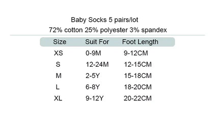 Collection of 5 pairs of white cotton mesh baby socks, perfect for daily use 0-2Y