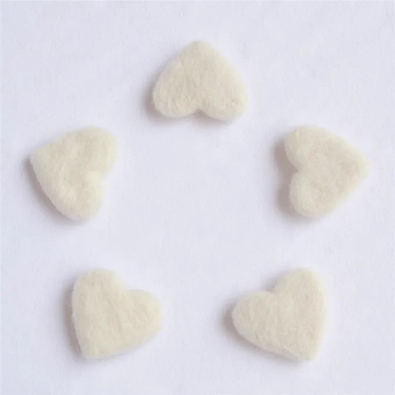 Full set of five Newborn Love Heart Photography Props, artfully displayed for baby photo sessions