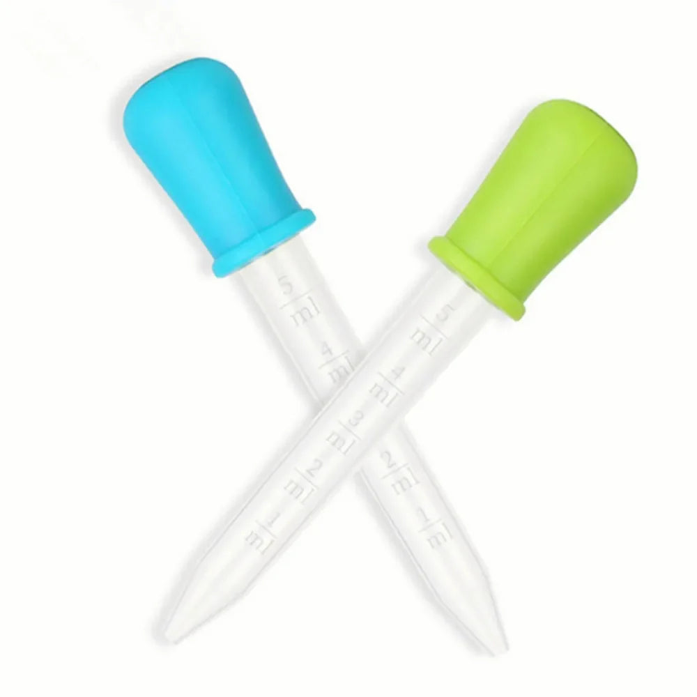 Accurate 5ml silicone pipette and plastic dropper set, baby medicine & feeding tools