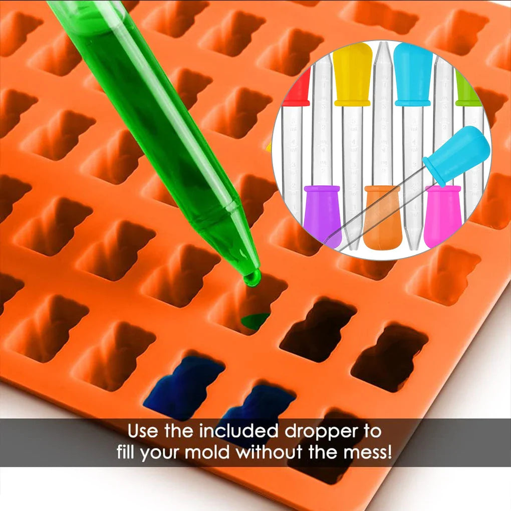 Versatile 5ml droppers, silicone and plastic, 5-piece set for baby feeding & crafts