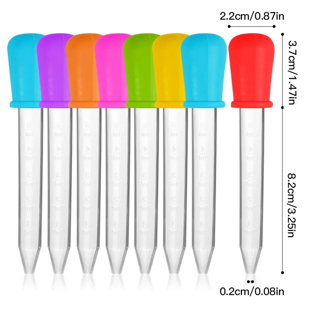 Baby supplies: 5-piece medicine dropper set, 5ml liquid dispenser with silicone pipette