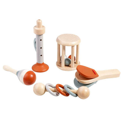 5-piece wooden baby musical instrument set for infant development