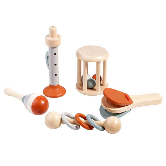 5-piece wooden baby musical instrument set for infant development