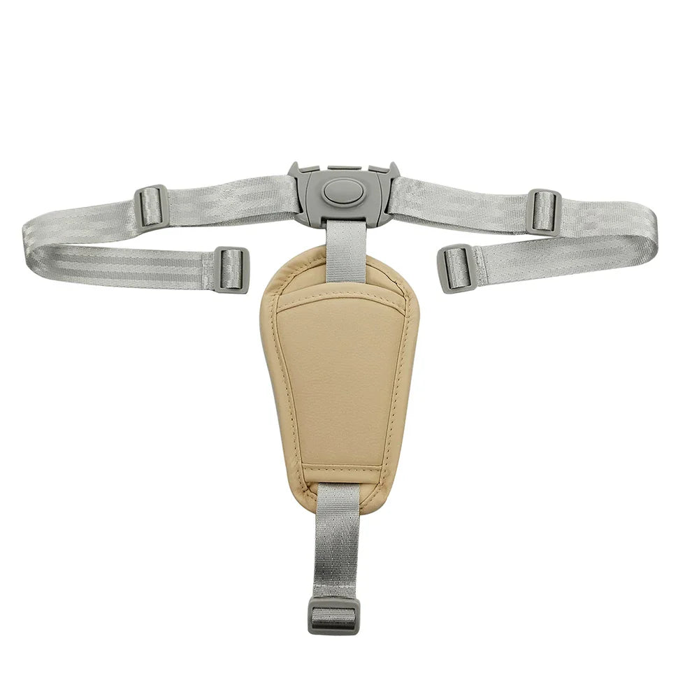 Universal 5-point baby harness, black straps with comfortable PU pads for highchair