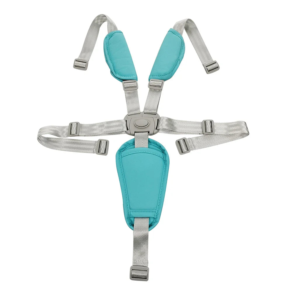 Stroller harness 5-point design with comfortable PU pads for baby's secure ride