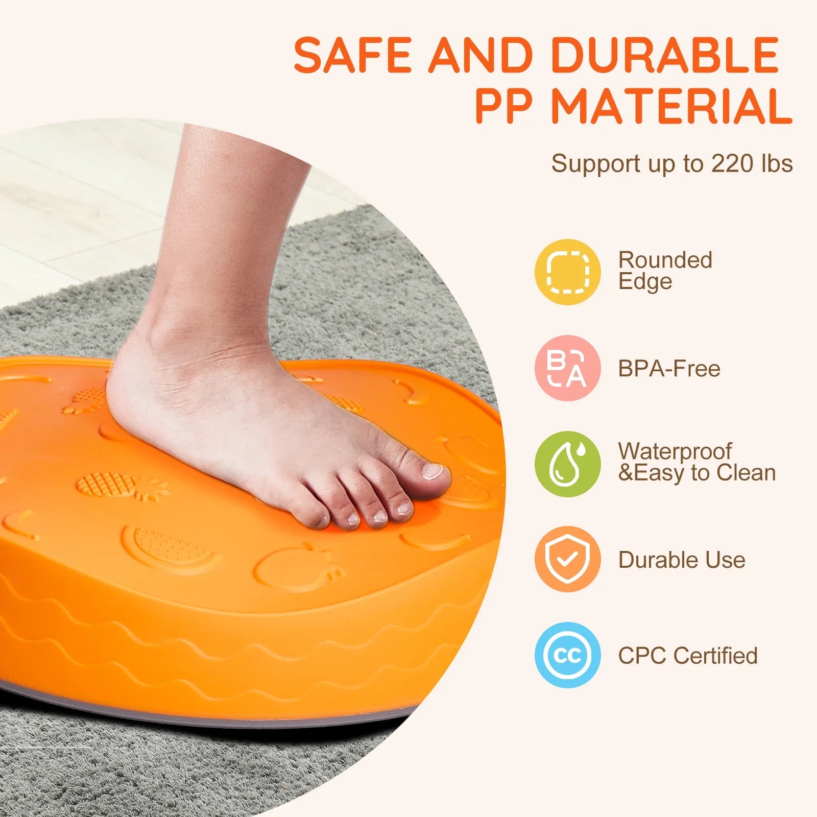Colorful stackable stepping stones, perfect for children's games and sensory development
