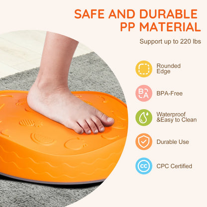 Colorful stackable stepping stones, perfect for children's games and sensory development