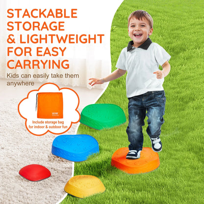 Toddler activities: set of 5 balance stepping stones for improving coordination and balance