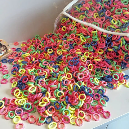 No-snag elastic hair bands in many colors for girls' everyday wear