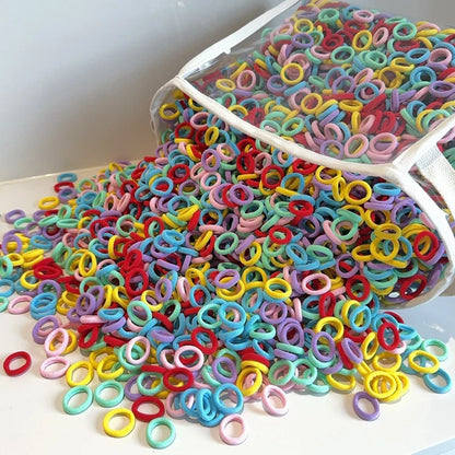 Colorful children's hair accessories, soft nylon no-snag hair ties