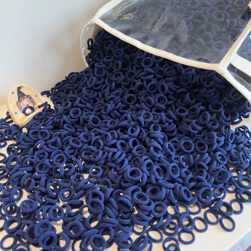 Soft nylon hair ties in multiple colors, tangle-free for girls' hair
