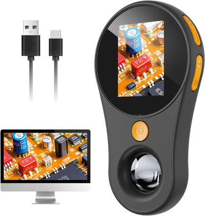 500X digital pocket microscope with HD display, ideal for electronics repair and science education.