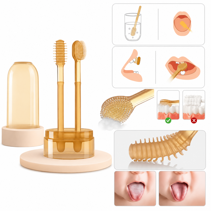 Baby's Gentle Silicone Toothbrush Set for Gums