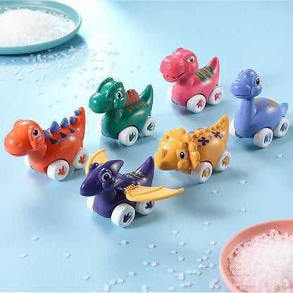 Vibrant dinosaur toy set made of environmental plastic, perfect birthday gift for children