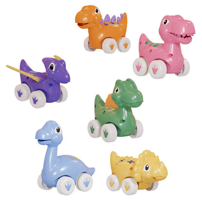 Six-piece dinosaur figure set for children, encouraging imaginative play and learning