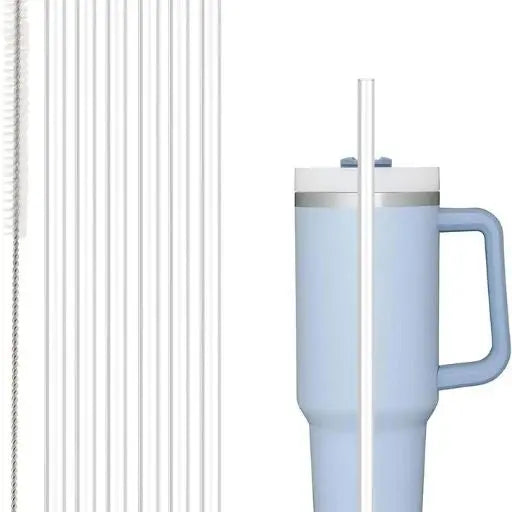 Reusable drinking straws for Stanley tumblers & water bottles. Tritan, BPA-free, durable replacement straw accessories.
