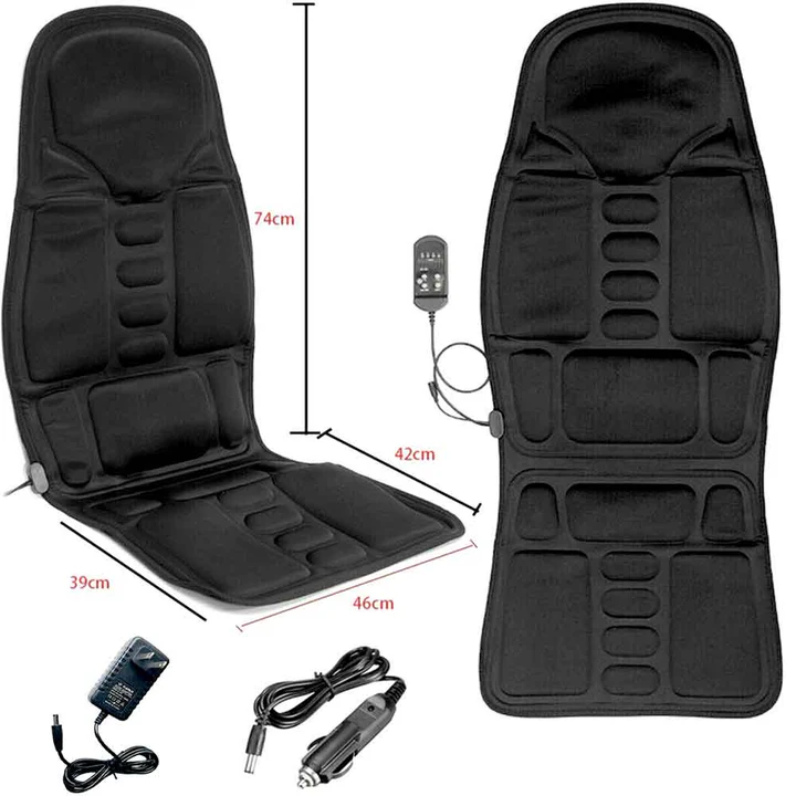 Heated back and neck massage cushion with 8 modes for deep muscle relaxation, stress relief, and pain management.
