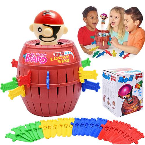 Unisex Pirate Popping Barrel Game for Family Fun