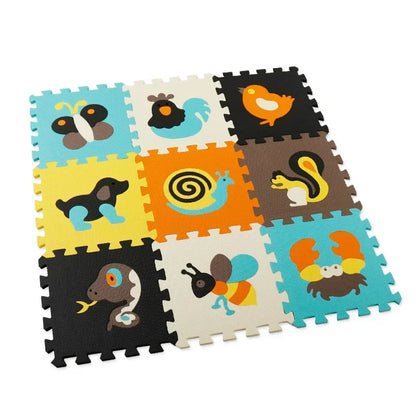 Close-up of elephant piece from Cartoon Animal EVA Foam Play Mat, soft and non-toxic for baby play