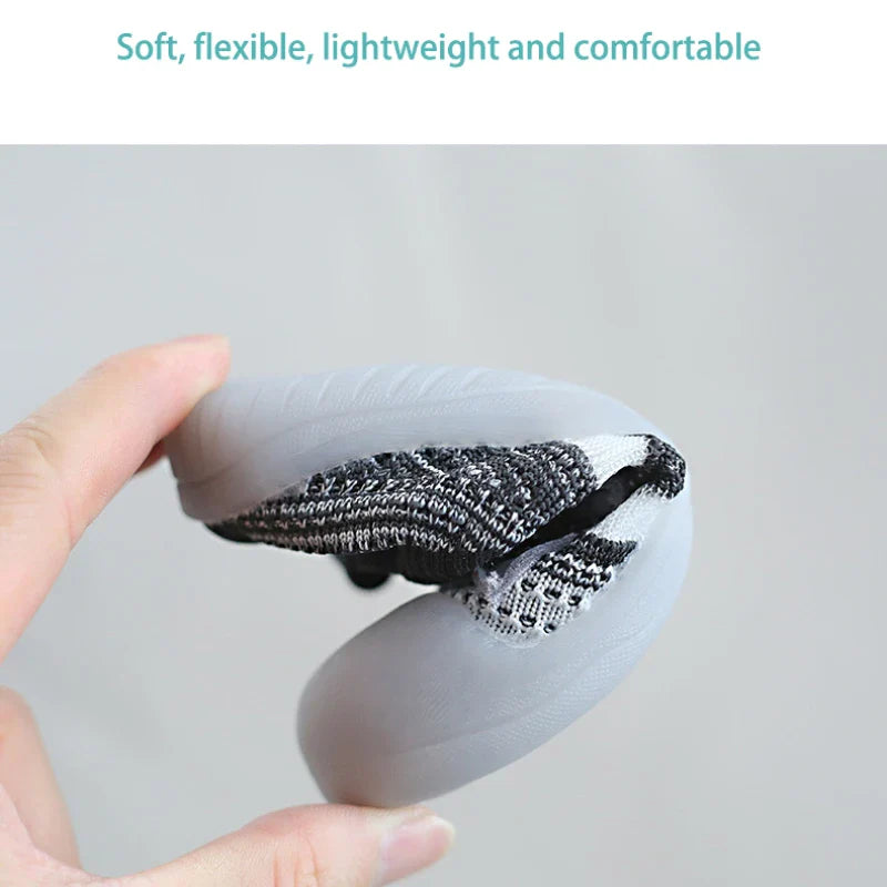 Toddler footwear: gray mesh sports shoes with hook-and-loop closure for easy wear
