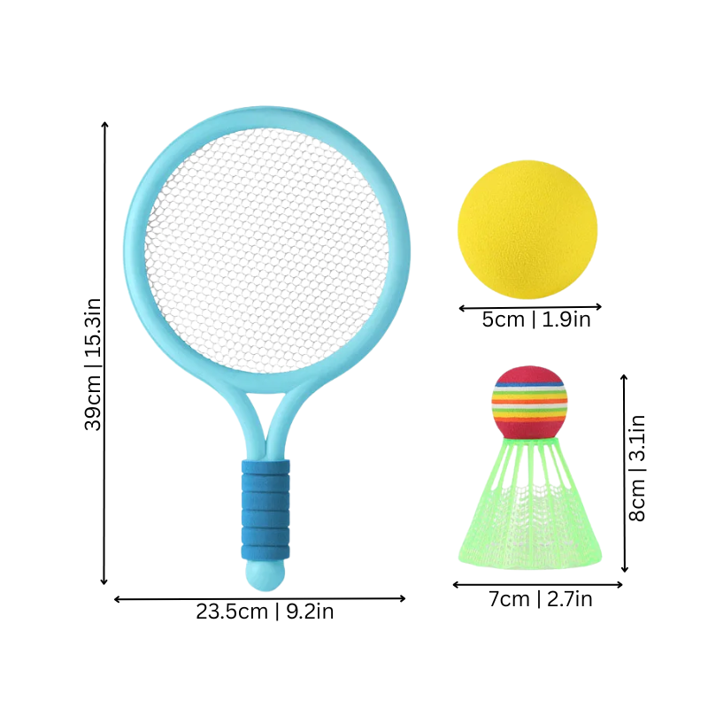 Children's sports racket set for outdoor play, promoting coordination & active fun
