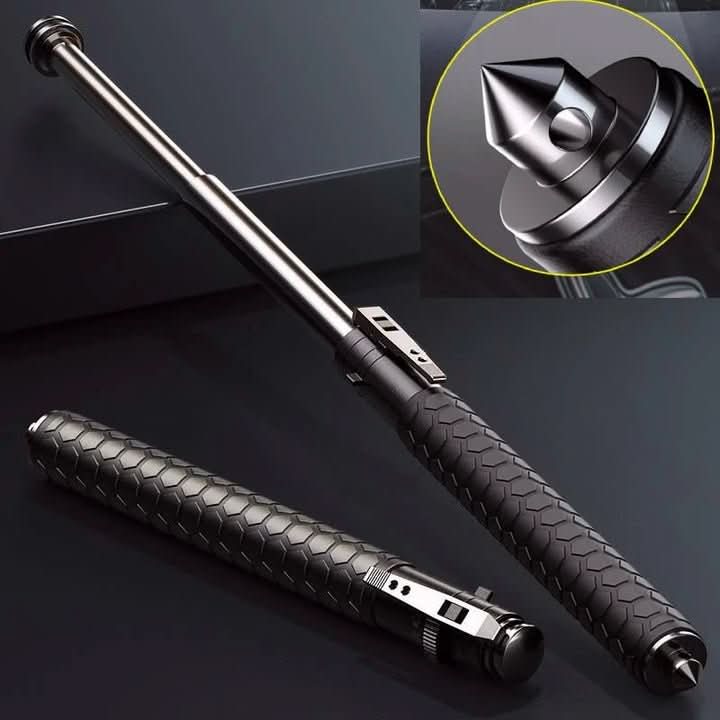Compact, adjustable alloy steel hiking pole, perfect for travel and reliable outdoor support.