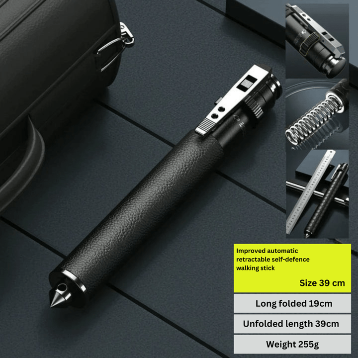 Versatile adjustable alloy steel hiking pole, suitable for various outdoor activities and travel.