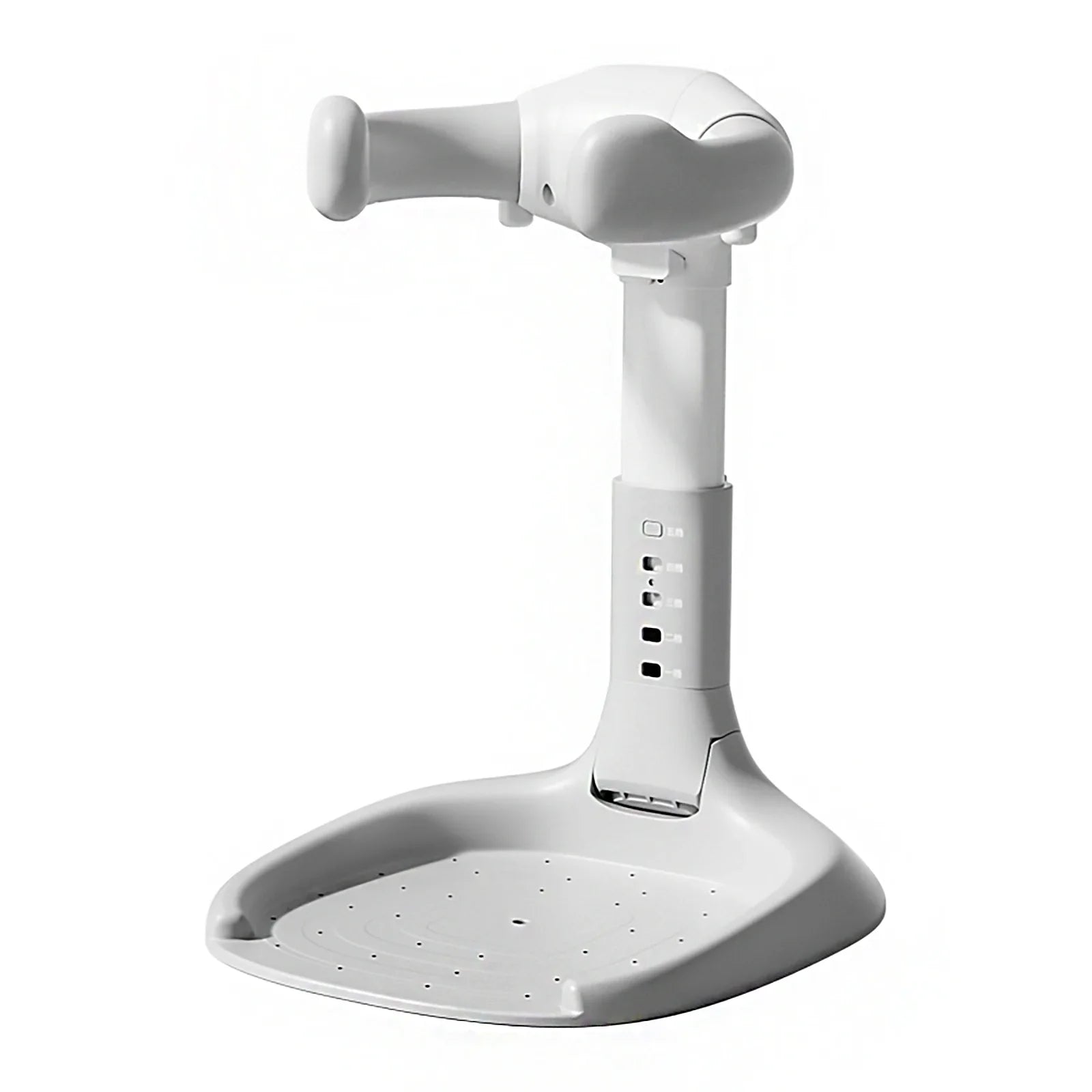 Adjustable baby bath stand, non-slip, supporting an infant for safe shower time, nursery essential.