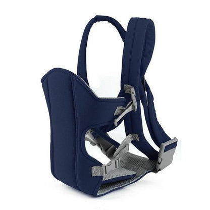 Baby carrier backpack folded, compact travel gear for easy storage, parenting essential