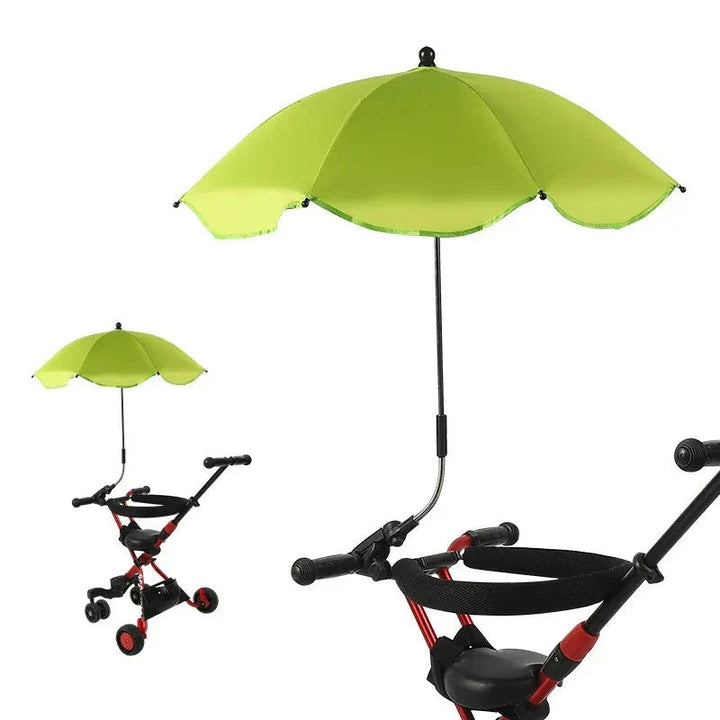Stroller comfort sun umbrella, easily adjustable to shield baby from harmful UV rays outdoors